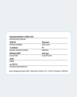 Venezianerkette Mit Brillant 0,01 Ct