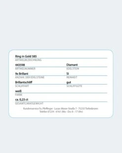 Brillantring 0,23 Ct