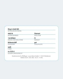 Brillantring 0,20 Ct