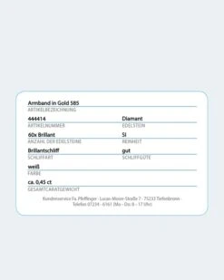 Brillant-Armband 0,45 Ct