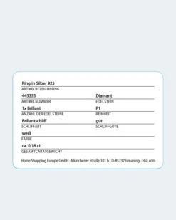 Brillantring 0,18 Ct