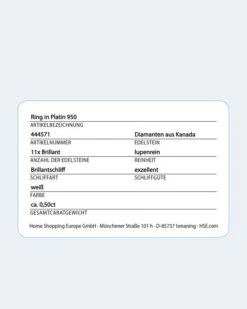 Brillantring Aus Platin 0,50 Ct