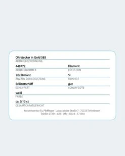 Brillant-Ohrstecker 0,13 Ct