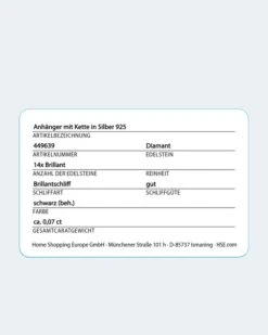 Kette + Diamant-Anhänger 0,07 Ct