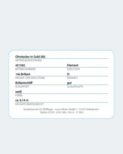 Brillant-Ohrstecker 0,14 Ct