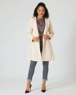 Mantel Mit Bedrucktem Innenfutter