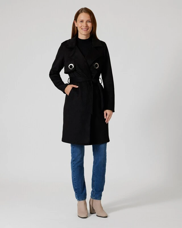 Mantel Aus Veloursleder-Imitat 3 Mantel Aus Veloursleder-Imitat