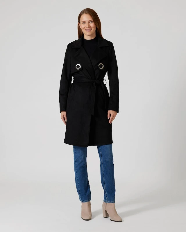 Mantel Aus Veloursleder-Imitat 5 Mantel Aus Veloursleder-Imitat – Bild 3