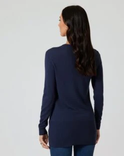 HV Longpullover Mit Breitem Rippen-Bund