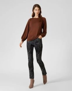 Pontehose Mit Allover-Leoprint