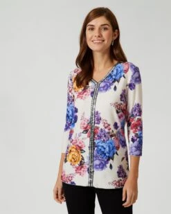 Midi-Feinstrickpullover "Blumendruck" 12 Midi-Feinstrickpullover "Blumendruck" -Heim- Und Modegeschäft 59679218 fd51a70a 4877 11ed 9039 5a72d431453d pics640