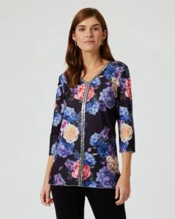 Midi-Feinstrickpullover "Blumendruck" 11 Midi-Feinstrickpullover "Blumendruck" -Heim- Und Modegeschäft 59679233 10a0fa23 4878 11ed 9039 5a72d431453d pics640