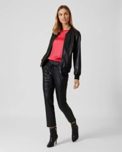 Jacke Aus Lederimitat