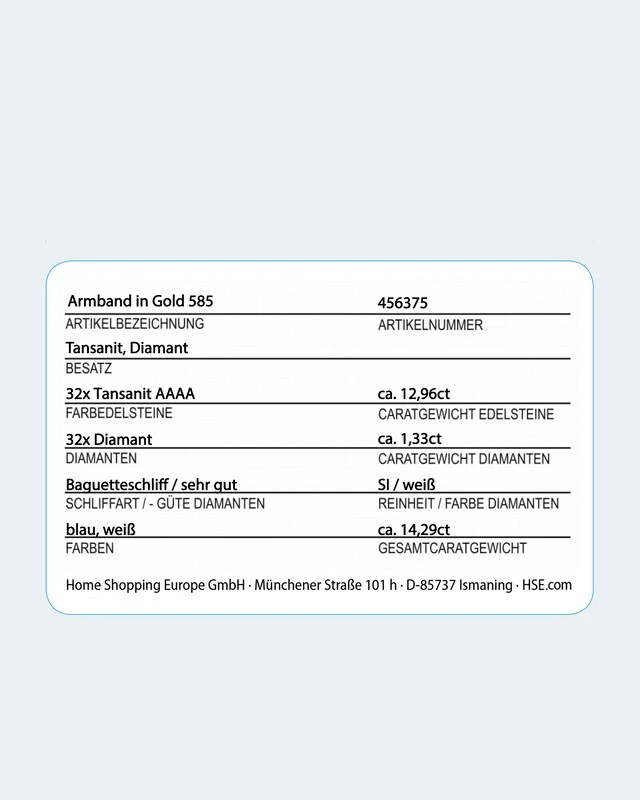 Armband Mit Tansanit AAAA & Diamanten 4 Armband Mit Tansanit AAAA & Diamanten – Bild 2