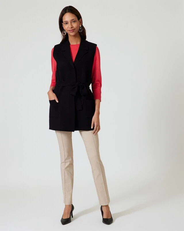 Weste Mit Bindegürtel 3 Weste Mit Bindegürtel