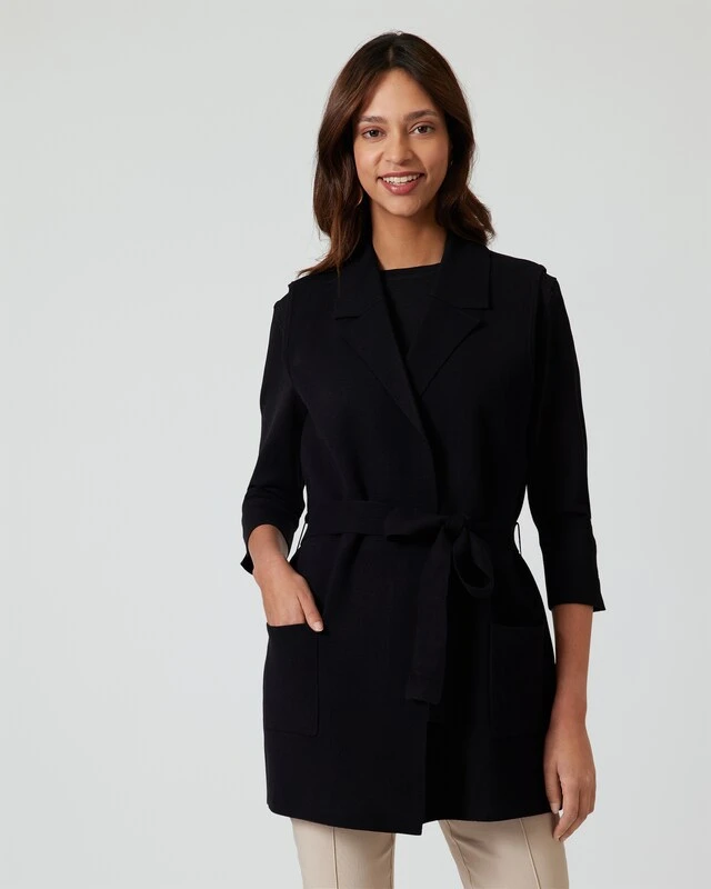 Weste Mit Bindegürtel 5 Weste Mit Bindegürtel – Bild 3