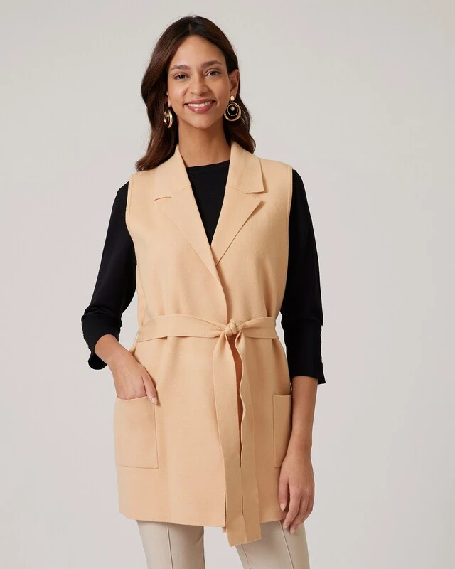 Weste Mit Bindegürtel 7 Weste Mit Bindegürtel – Bild 5