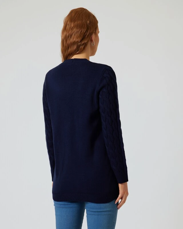 Longcardigan Mit Zopfmuster 9 Longcardigan Mit Zopfmuster – Bild 7