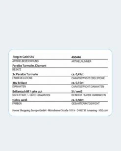 Ring Mit Paraibaturmalin & Brillanten