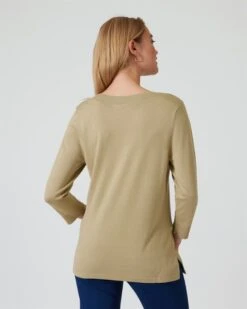 Feinstrickpullover Mit U-Boot-Ausschnitt