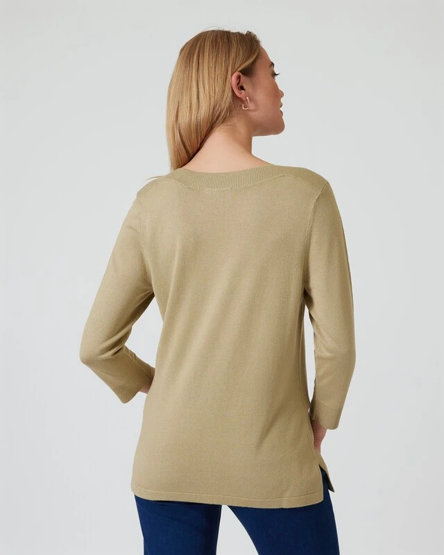 Feinstrickpullover Mit U-Boot-Ausschnitt 3 Feinstrickpullover Mit U-Boot-Ausschnitt