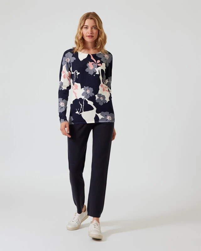 Pullover Mit Abstraktem Blumenmotiv 3 Pullover Mit Abstraktem Blumenmotiv