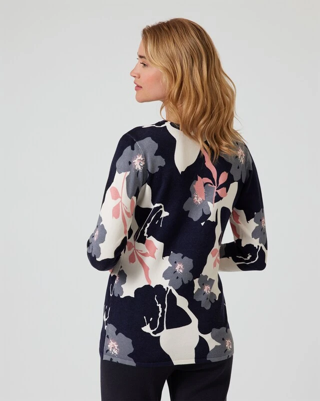 Pullover Mit Abstraktem Blumenmotiv 4 Pullover Mit Abstraktem Blumenmotiv – Bild 2