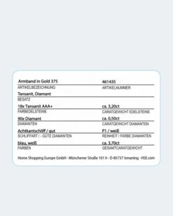 Armband Mit Tansanit AAA+ Und Diamant -Heim- Und Modegeschäft 59805485 94e08ddb e8b2 11ed 9083 5a72d431453d pics640