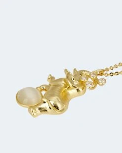 Elefanten-Anhänger Mit Zirkonia Und Kette