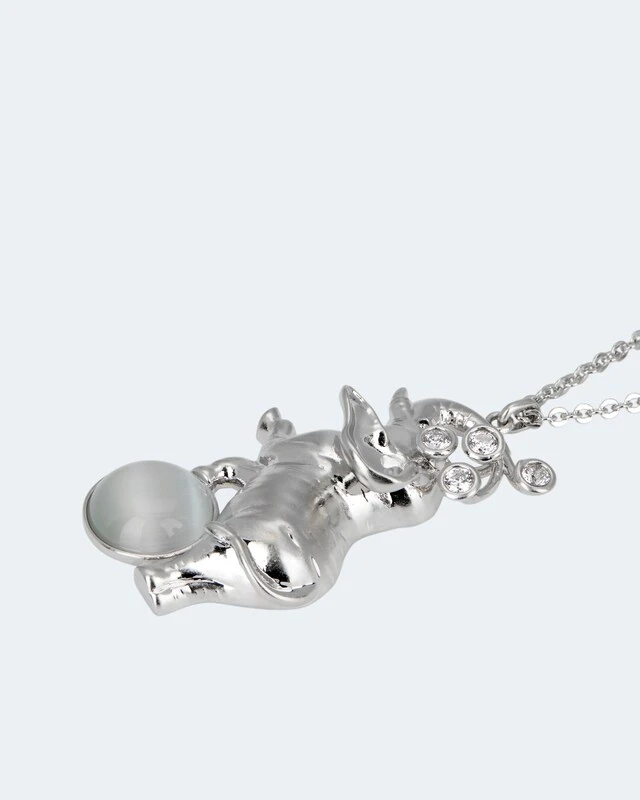 Elefanten-Anhänger Mit Zirkonia Und Kette 6 Elefanten-Anhänger Mit Zirkonia Und Kette – Bild 4