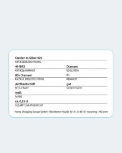 Diamant-Creole 0,15 Ct