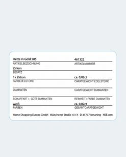 Plättchen-Kette Mit Zirkon