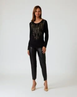 Shirt Mit Tigerstreifen Aus Deko-Steinchen