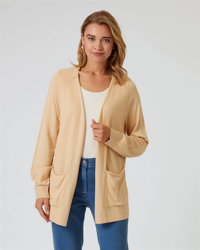 Longcardigan Mit Seiden-Anteil 4 Longcardigan Mit Seiden-Anteil – Bild 2