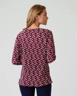 Plissee-Shirt Mit Punktedruck