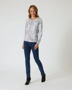 Soft Pullover Mit Ketten-/Paisleydruck