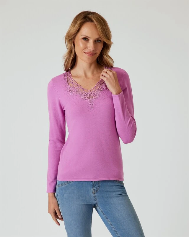 Glow Pullover Mit Stickerei 9 Glow Pullover Mit Stickerei – Bild 7