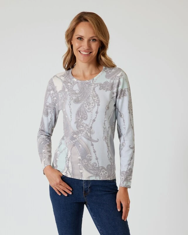 Soft Pullover Mit Ketten-/Paisleydruck 5 Soft Pullover Mit Ketten-/Paisleydruck – Bild 3