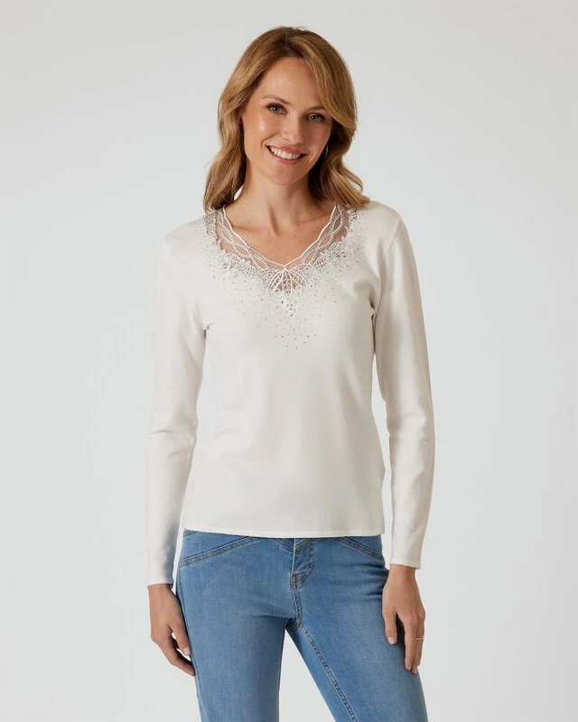 Glow Pullover Mit Stickerei 7 Glow Pullover Mit Stickerei – Bild 5