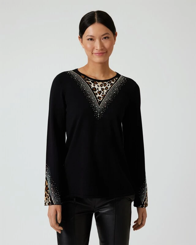 Pullover Mit Samteinsatz 6 Pullover Mit Samteinsatz – Bild 4