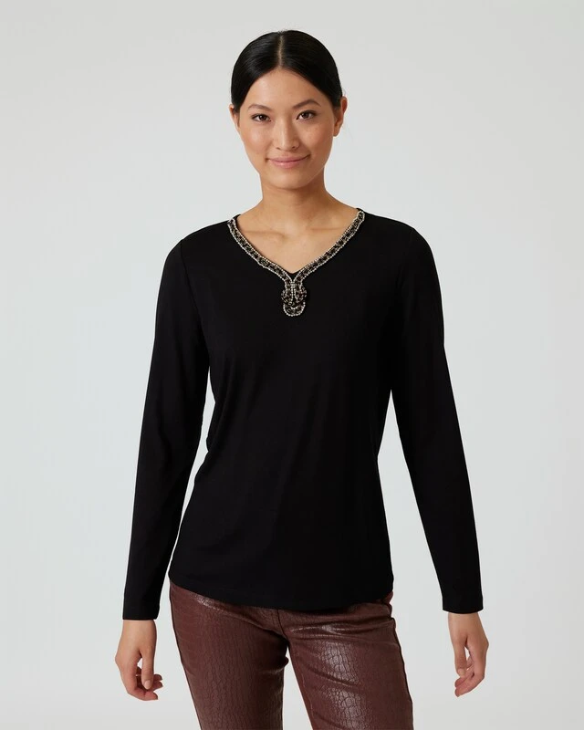 Shirt Mit Strass-Applikation 4 Shirt Mit Strass-Applikation – Bild 2