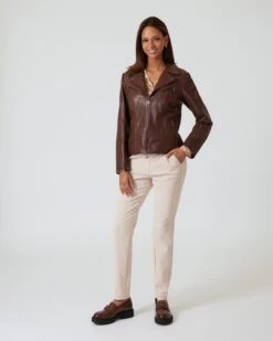 Lederjacke Mit Reverskragen