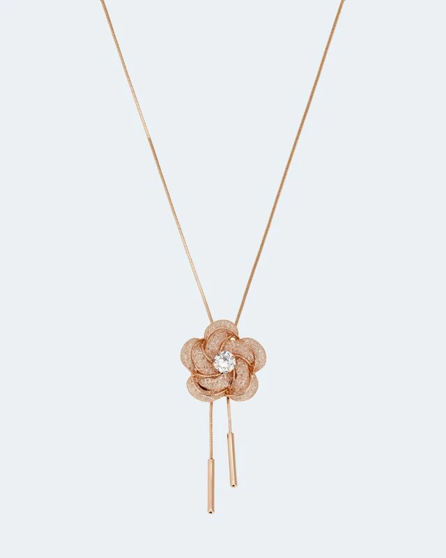 Y-Collier Mit Blüte Und Deko-Kristallen 8 Y-Collier Mit Blüte Und Deko-Kristallen – Bild 6