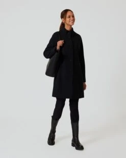 Mantel Mit Abnehmbarer Kapuze