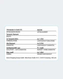 Ohrstecker Mit Tansanit AAA+ & Diamanten