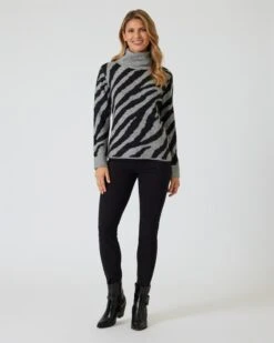 Pullover Mit Zebradruck