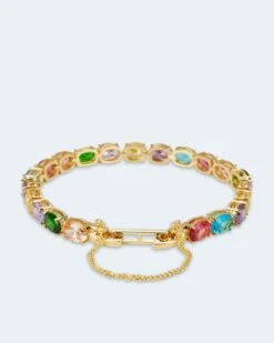 Armband Mit Glassteinen Und Zirkonia
