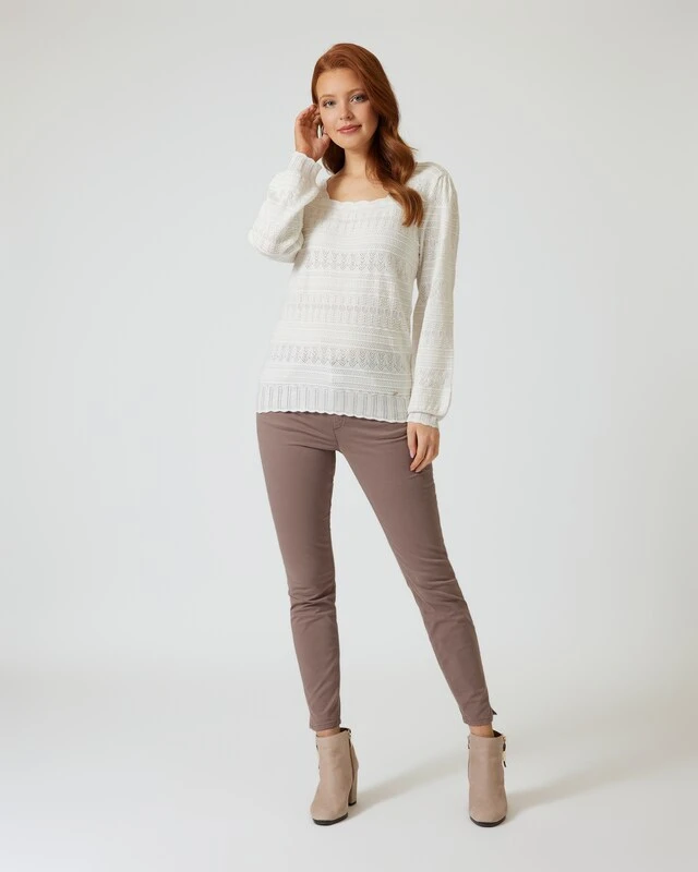 Pullover Mit Ajour-Strickmuster 3 Pullover Mit Ajour-Strickmuster