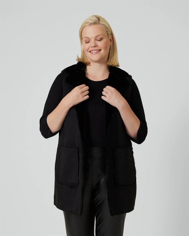 Weste Aus Fake-Velours 5 Weste Aus Fake-Velours – Bild 3