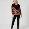 Jacquard-Pullover Mit Animal-Muster
